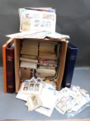 A box of New Zealand stamps,