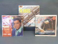 A collection of LPs and 45's,