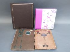 Four albums of mainly topographical postcards, including Lake District,