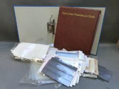 A box of philatelic material, folders, presentation packs and smiler folders, stamps,