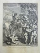 Five hogarth Don Quixote engravings,