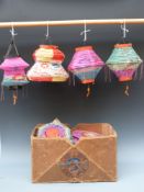 A collection of early 20thC Chinese paper lanetrns