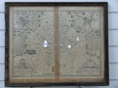 John Speed map of Staffordshire,