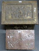 Hammered copper box with 