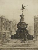 J H Wiley etching Eros, Picadilly, London,