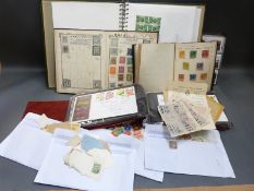 Loose stamps and albums including Penny Black, Irish Free State, first day covers,