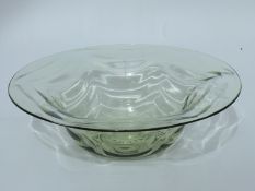 Whitefriars wave ribbed shallow bowl,
