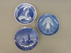 Three Royal Copenhagen plates comprising Christmas 1959,