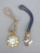 Two horse racing badges for Sandown,