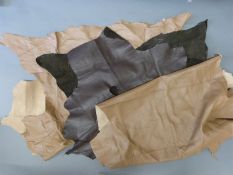 Three leather hides,