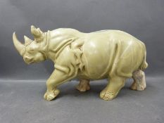 Butterjade Rhinoceros by Frans Khoza.
