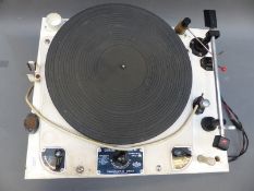 Garrard model 301 four speed record desk with transcription motor and Decca X1369 head and