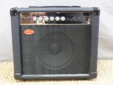 Stagg CA-20B amplifier with headphone and external speaker sockets.