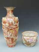A Japanese floor vase,64cm tall,
