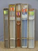 Five boxes of Eastonstreak, Practistreak and similar archery arrows.