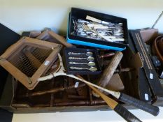 A collection of treen and collectables including multiple boxes, wooden elephants,