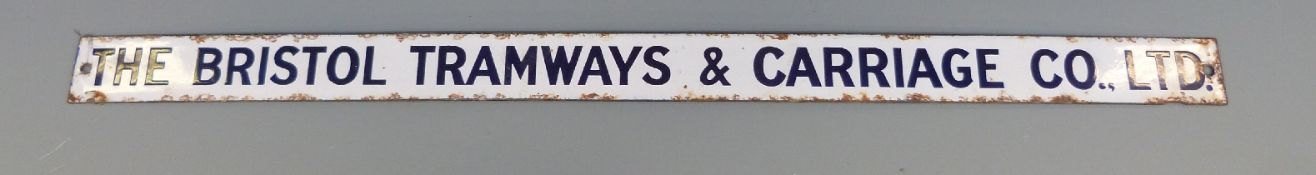 An enamel sign/panel 'The Bristol Tramways & Carriage Co. Ltd.