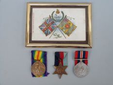 A WWI medal awarded to 82969 Gnr J Wright R A,