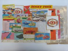 A collection of Dinky Toys ephemera including booklets, decals,