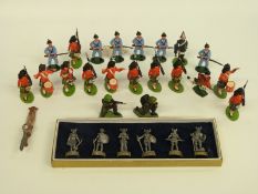Twenty-eight Britains and similar soldiers including German Infantry