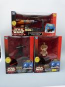 Three Think Way Star Wars models Qui-Gon Jinn and Darth Maul Interactive Talking Banks and Anakin's