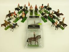 Eighteen Britains mainly Household Cavalry model soldiers, including Trooping The Colour,