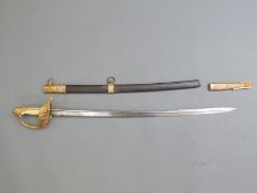 Dutch 1843 pattern Naval officer's sword,