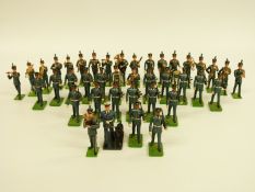 Forty Britains Royal Air Force model airmen including 21 piece RAF band and officer with a dog