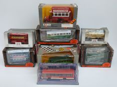 Twelve Corgi Exclusive First Editions (EFE) and Original Omnibus Company (OOC) diecast model buses