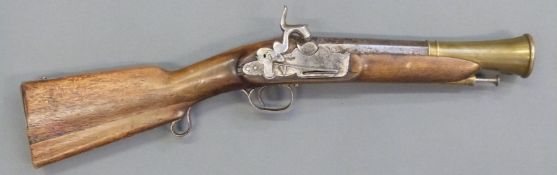 Jose Beistegui Naval percussion hammer action blunderbuss with visible Roman type lock,