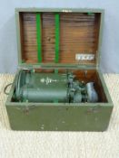 A boxed WWII Ross London pattern G367 10x70 binocular gun sight