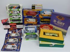 Corgi diecast model vehicles including buses, lorries etc, some limited edition,