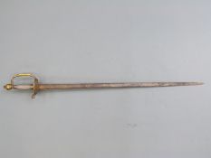 A 1796 pattern infantry officers sword marked Sollingen to blade,