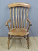 An elm seated Windsor armchair