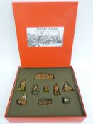 Tommy Atkins diecast WWI British soldier set, French scene comprising five soldiers, sandbag wall,