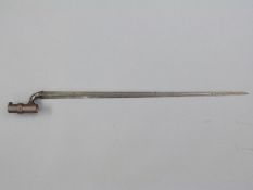 An English 1853 pattern socket bayonet, marked to blade R.