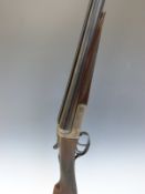 David Irons & Sons of Forfar 12 bore side by side ejector shotgun with chequered grip and horn