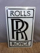 A Rolls Royce enamel sign,