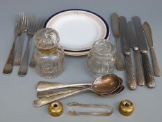 A quantity of mainly GWR collectables including hotel plates, dining car and other cutlery,