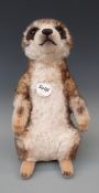 Steiff Teddy bear Mungo the Meerkat with tipped mohair and shaved snout and paws,