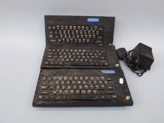 Three SinclairZX Spectrum+ vintage computers