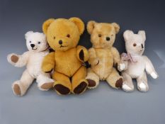Four vintage teddy bears including Nylena