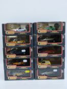 Ten Universal Hobbies Eagle Collectibles 1:43 scale diecast model Renault cars, mostly rally,