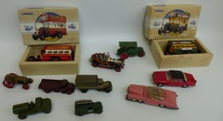 Eleven Corgi and Dinky diecast model vehicles,
