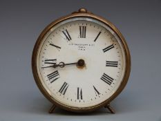 GWR brass cased clock by J M Skerratt & Cie Paris,