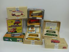 Eight Corgi Classics and Corgi Commercials diecast model buses and bus sets, some limited edition,