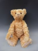 Steiff Teddy bear Barle 43 PAB 1904 with blonde mohair, shaved snout and jointed limbs, 60cm tall,