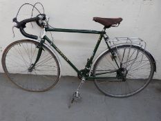 A Mercian vintage gents racing/touring bicycle with Reynolds 531c decal to downtube and Brooks