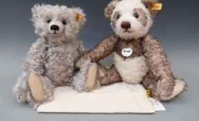 Two Steiff Teddy bears Pelle Panda Ted with black and white mohair and jointed limbs, 36cm tall,