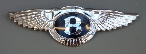 A Bentley radiator badge, width 15.